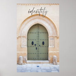 Póster de la puerta marroquí de identidad