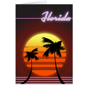 Póster de la puesta de sol de Florida 1984
