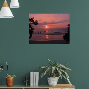 Póster de la puesta de sol de Hawái