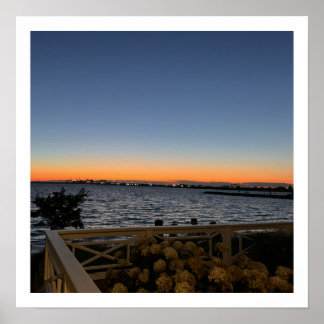 Póster de la puesta de sol de la bahía de Chesapea