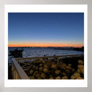 Póster de la puesta de sol de la bahía de Chesapea