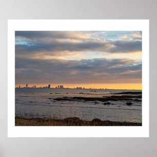 Póster de la puesta de sol del Océano Atlántico