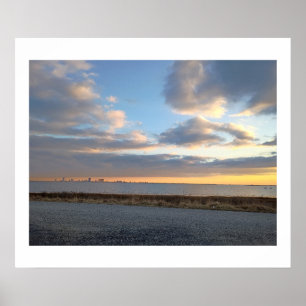 Póster de la puesta de sol del Océano Atlántico