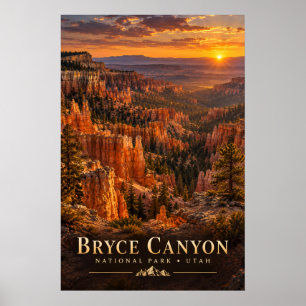Póster de la puesta de sol del Parque Nacional Bry