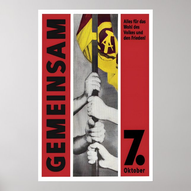 Póster de la RDA Día Nacional Juntos. Todo para (Frente)