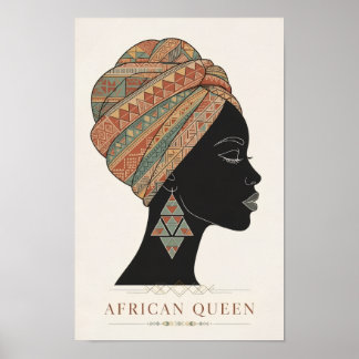 Póster de la Reina Africana - Arte de Pared de Muj
