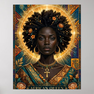 Póster de la Reina Africana con Halo