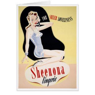 Poster de la ropa interior del vintage restaurado