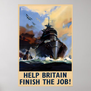 Póster de la Royal Navy de la Segunda Guerra Mundi