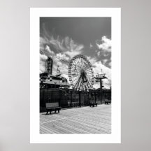Póster de la rueda de Ferris del paseo marítimo de