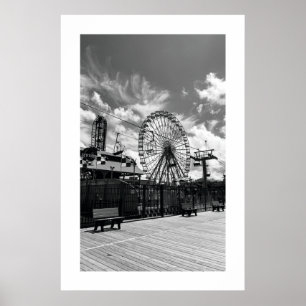 Póster de la rueda de Ferris del paseo marítimo de