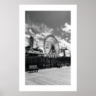 Póster de la rueda de Ferris del paseo marítimo de