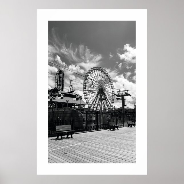 Póster de la rueda de Ferris del paseo marítimo de (Frente)