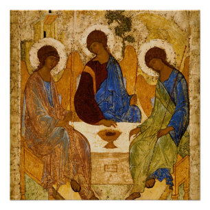 Póster de la Santa Trinidad Rublev Icono del Arte 