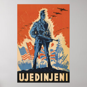 Póster de la Segunda Guerra Mundial RFS Yugoslavia
