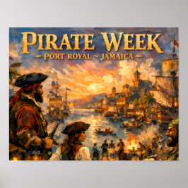 Póster de la semana de piratas en port royal
