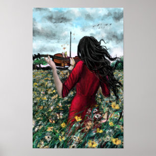 Póster de la Sonata de Verano Volando - Pintura