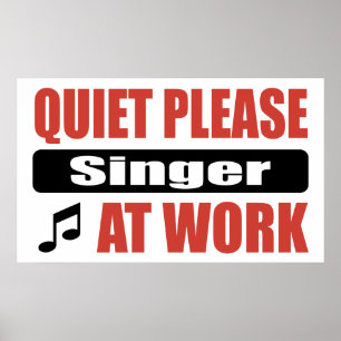 Póster De la tranquilidad cantante por favor en el