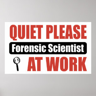 Póster De la tranquilidad científico forense por favor en