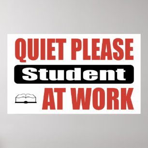 Póster De la tranquilidad estudiante por favor en el