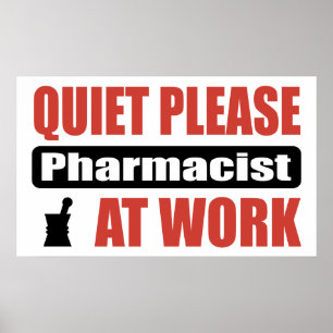 Póster De la tranquilidad farmacéutico por favor en el