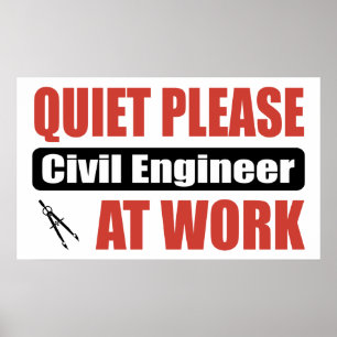 Póster De la tranquilidad ingeniero civil por favor en el