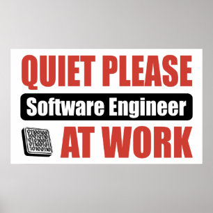 Póster De la tranquilidad Software Engineer por favor en