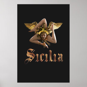 Póster de la Trinacria siciliana