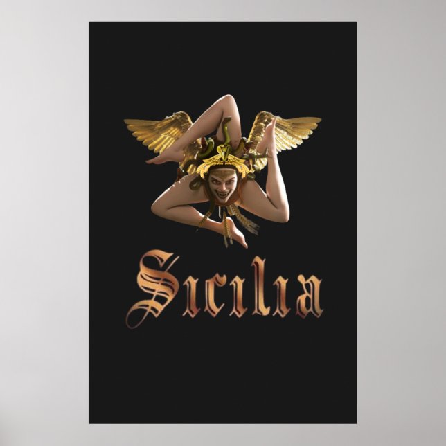 Póster de la Trinacria siciliana (Frente)
