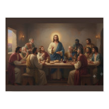 Póster de La Última Cena – Jesucristo y discípulo