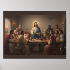 Póster de La Última Cena – Jesucristo y discípulo