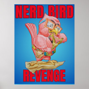 Póster de la venganza de los niños del pájaro nerd
