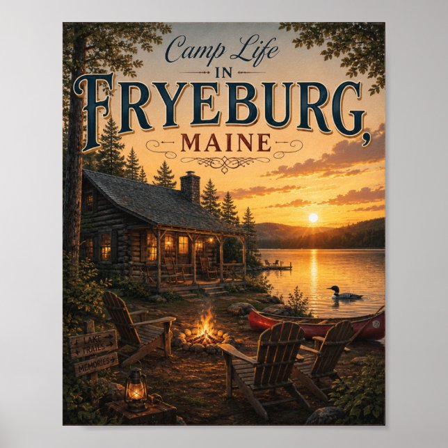 Póster de la vida en el campamento en Fryeburg Mai (Frente)