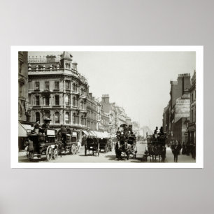 Póster De la visión calle de Oxford abajo, Londres (foto