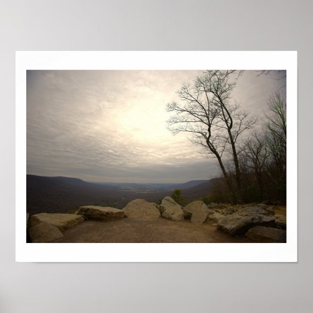 Póster de la vista desde Hawk Mountain (Frente)