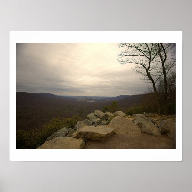 Póster de la vista desde Hawk Mountain (Frente)