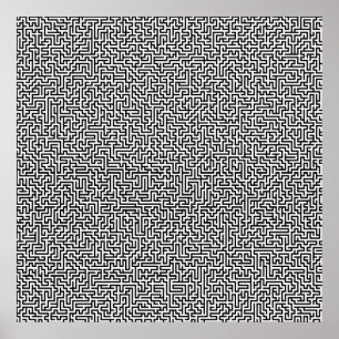 Póster de laberinto de 52x52 o más pequeño ¡Person