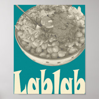 Póster de Lablabi y famosos platos tunecinos