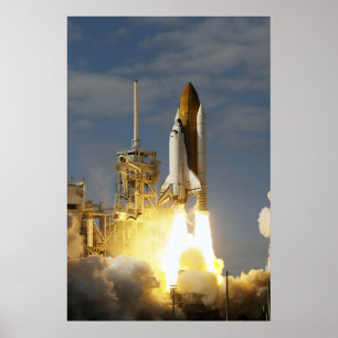 Póster de lanzamiento del transbordador espacial A