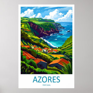 Póster de las Azores Parque Nacional Esquí Viaje V