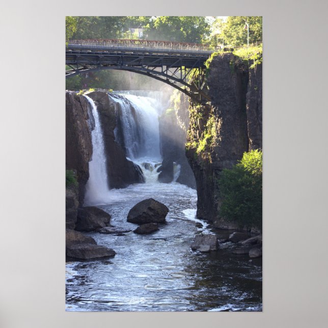 Póster de las cataratas de Passaic (Frente)