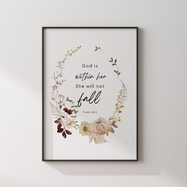 Póster de las Escrituras del Salmo 46:5 – Dios Est (Subido por el creador)
