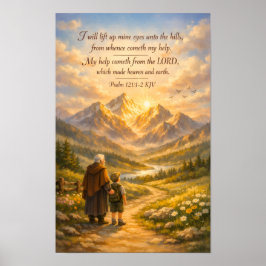 Póster de las Escrituras Salmo 121:1-2 RVR | Arte 