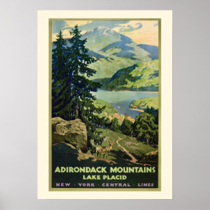 Póster de las montañas Adirondack 20x28