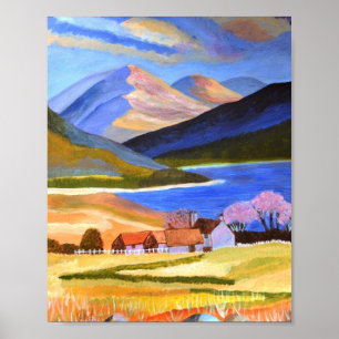 Póster de las Tierras Altas de Escocia 