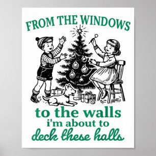 Póster De las ventanas a las paredes Árbol de Navidad div