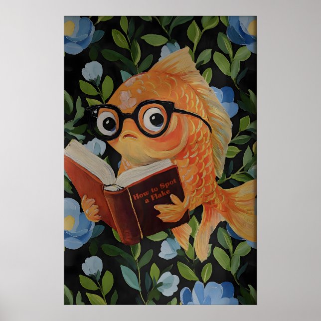 Póster de lectura de peces caprichosos - Tema dive (Frente)