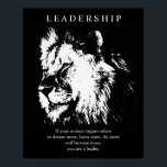 Poster de León sobre el Liderazgo del Arte Pop Bla<br><div class="desc">Pintura digital de leones - Cabeza de león Computadora Arte Animal - Arte pop universitario - Imágenes de computadoras de grandes gatos salvajes</div>