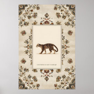 Póster de Leopardo Nuboso Caminando Neutral