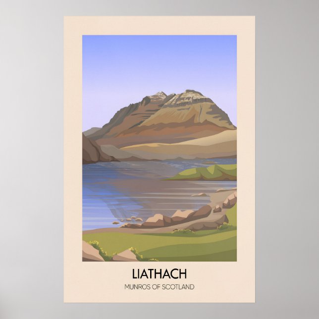 Póster de Liathach Munros de Escocia (Frente)